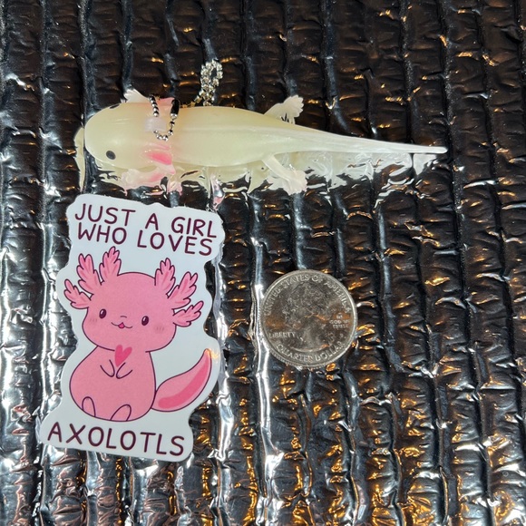 GIRL Axolotl Crazy Trending WaterProof Single Decor Accent Sticker - Picture 3 of 5